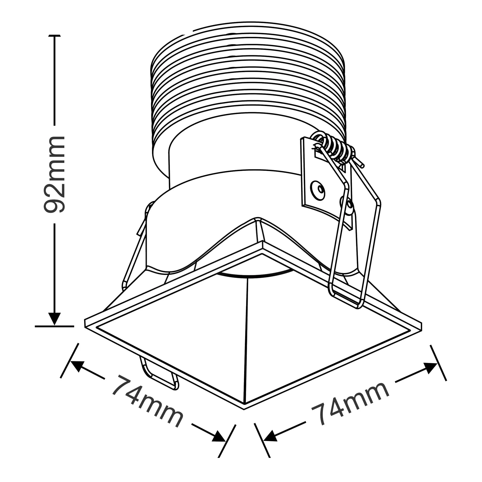Biox 11, 11W LED Downlight 760lm 40° 3000K IP20